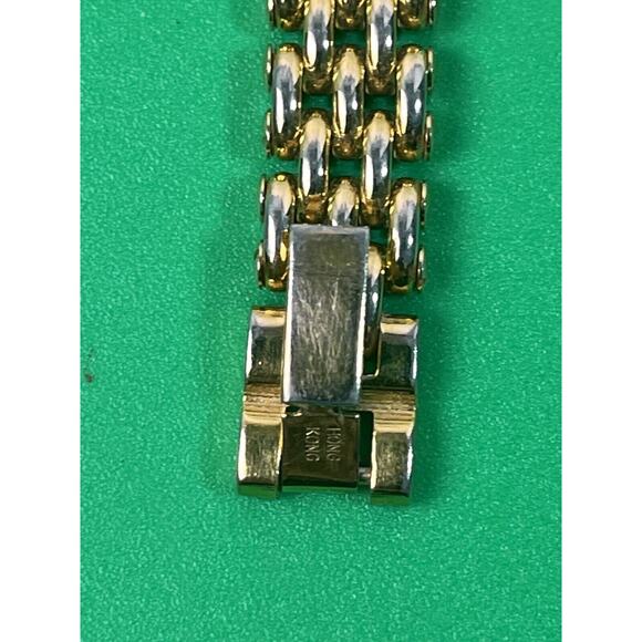 Monet Gold Tone Women’s Wrist Watch Japan Movement 6.5” Length - Picture 3 of 7